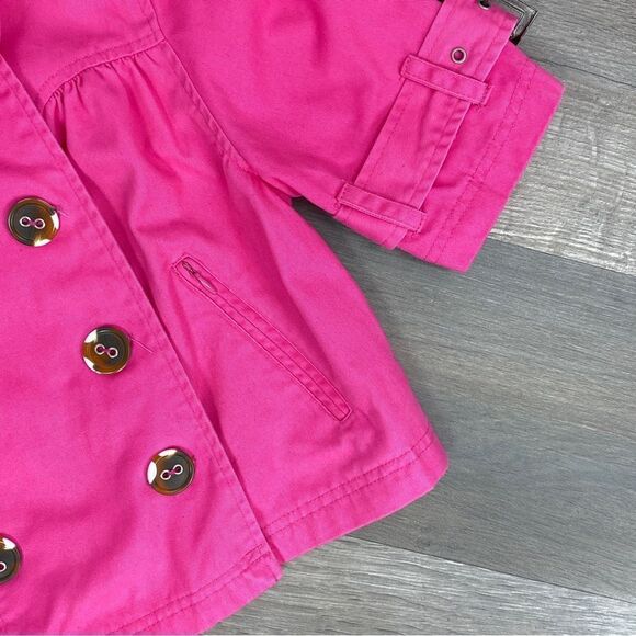 Apollo Cotton Twill Crop Jacket Pink Girls Medium - Picture 5 of 8